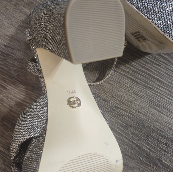 Michael Kors Gold Brown Sandals Platform  Ankke Strap New Sz 10 - Picture 12 of 15